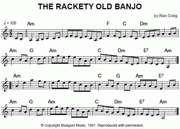 rackety old banjo 'dots'